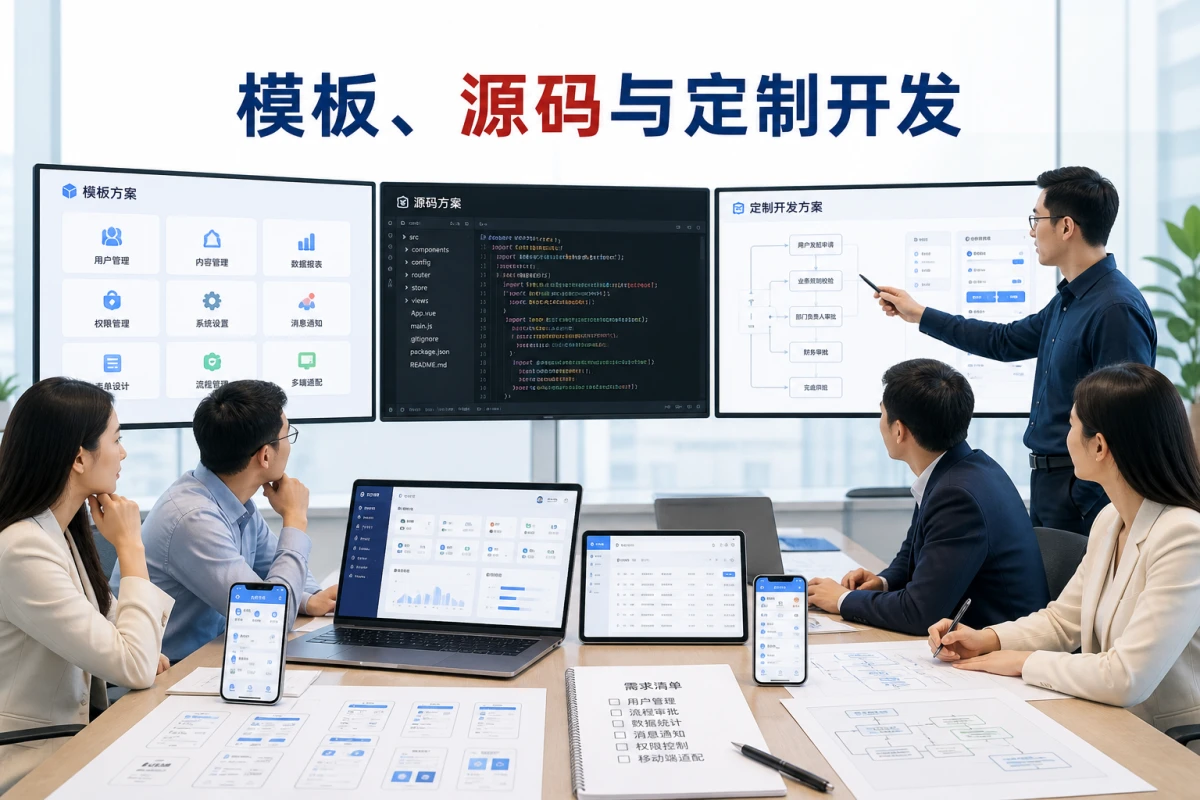 模板系统、成品源码和定制开发有什么区别?