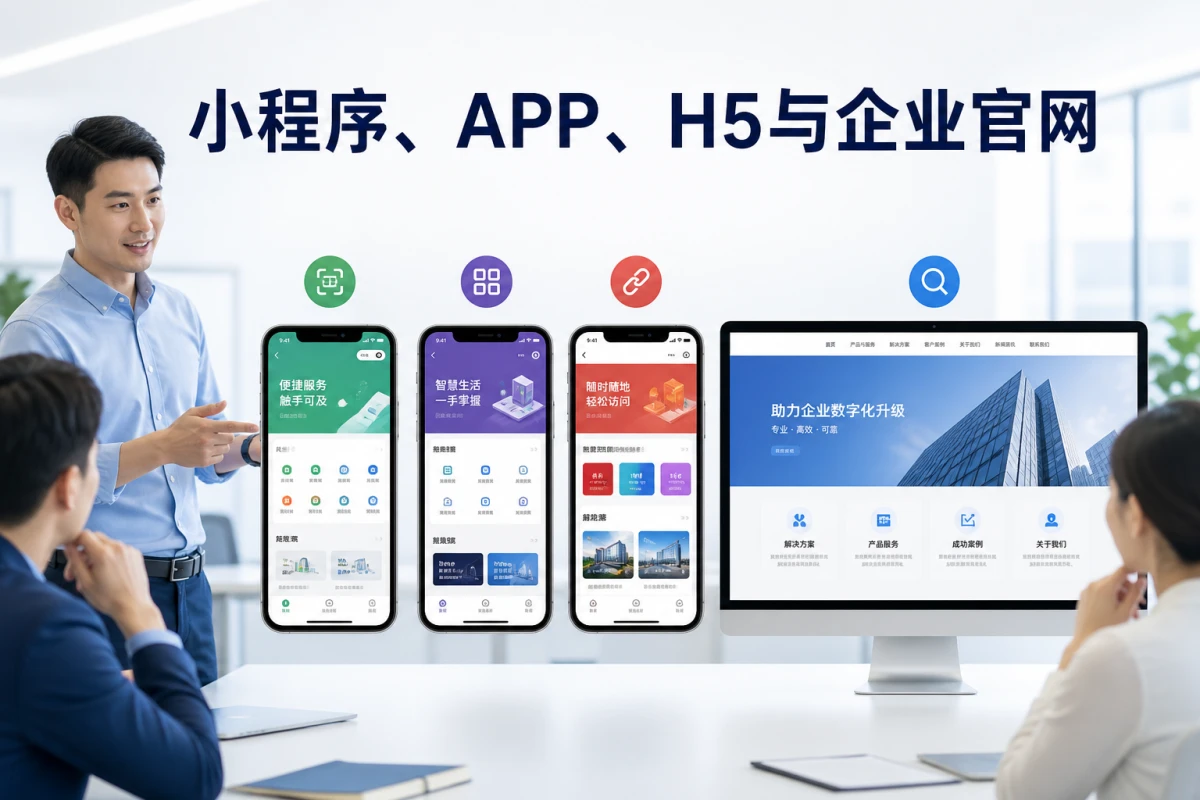 小程序、APP、H5和企业官网应该怎么选择?